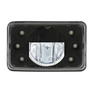 6" x 4" Rectangular High Power LED Crystal Headlight - High Beam - Picture 1 of 3
