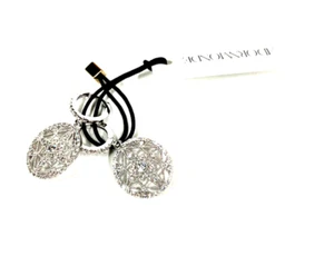 Adornmonde Silver Plated Drop Earrings with stones free shipping J028 - Picture 1 of 2
