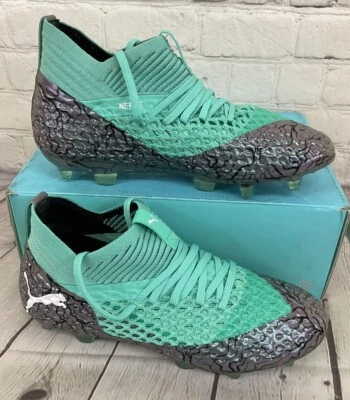 Puma Future 2.1 Netfit FG/AG JR Kids Soccer Cleats Biscay Green Black US Size 5C - Image 1 of 4