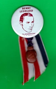 Prendedor estilo retro Benny Leonard 1925 campeón de boxeo RP con encanto "Benny LEONARD" - Imagen 1 de 2