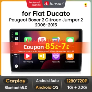 Per 1-DIN Citroen Relè Fiat Ducato 2007-2023 1+32GB Android13 Autoradio Navigatore Sat - Foto 1 di 15