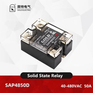 1pcs SSR Single-phase Solid State Relay SAP4850D 50A 40-480VAC DC Control AC - Picture 1 of 5
