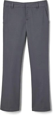 Pantalón gris jaspeado para niñas SK9295 cintura ajustable uniformes tostadas francesas tallas 4-20 Foto 1 de 2