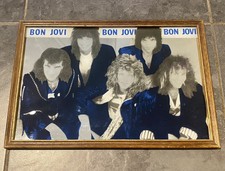Bon Jovi: Rock Original Vintage Group Wooden 32cm x 22cm Framed Carnival Mirror