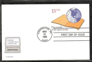 US SC # UX146 World Literacy Year FDC. No Cachet - Picture 1 of 1