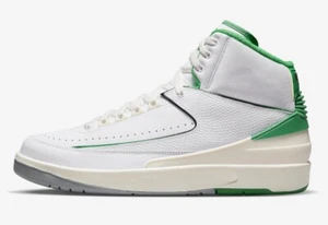 Air Jordan 2 Retro (GS) ☘️ LUCKY GREEN, White Grey Size 5 Youth Shoes DQ8562-103 - Picture 1 of 8
