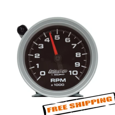Auto Meter 233908 Auto Gage 3-3/4" Pedestal Tachometer Gauge, 0-10000 RPM - Image 1 of 3