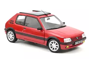 PEUGEOT 205 1.9 GTI PTS ALLOYS RED 1:18 SCALE DIECAST MODEL GREAT RARE CLASSIC - Picture 1 of 3