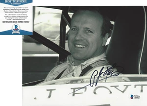 A.J. FOYT SIGNED 8x10 PHOTO INDY 500 CHAMPION DRIVER CAR AJ 6 BECKETT COA BAS - Picture 1 of 1