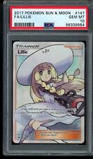 PSA 10 Lillie 147 Full Art Trainer Pokemon Card Sun Moon Base Gem Mint 2017