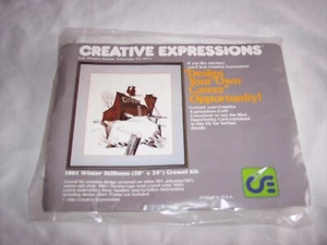 Creative Expressions "Winter Stillness" Crewel Embroidery Kit ~ Fabric ONLY - Picture 1 of 1