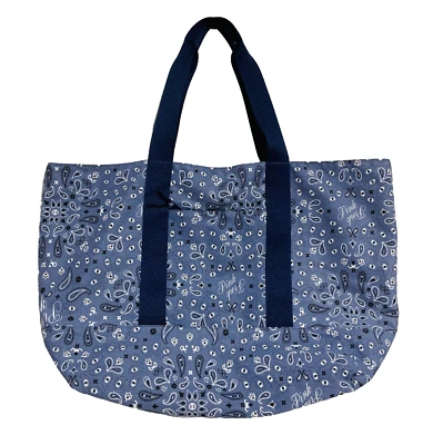 Bolso de Viaje Victoria's Secret 'Rosa' Reversible Playa Gimnasio Azul Cachemira Foto 1 de 4