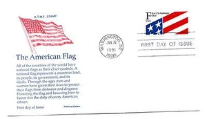 2522 'F' American Flag Plastic Stamp Aristocrat Cachets, FDC - Picture 1 of 1