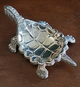 Vintage Modello Depositato Italien Schildkröte Schmuck Tablett versilbert gemarkt gestempelt - Bild 1 von 9