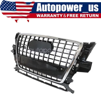 Conjunto de rejilla de parachoques delantero cromado para Audi Q5 2009 2010 2011 2012 nuevo Foto 1 de 4