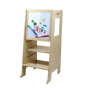 Clevr verstellbarer Kinderküchtheke Tritthocker mit magnetischem Aktivitätstafel - Bild 1 von 9