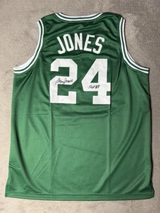 Maglia Sam Jones autografata Boston Celtics personalizzata XL JSA COA - scritta HOF 83 - Foto 1 di 15