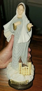 Unsere Liebe Frau Medjugore handgeschnitzte religiöse Holzstatue 11,5 Zoll ITALIEN Mariaverehrung - Bild 1 von 24