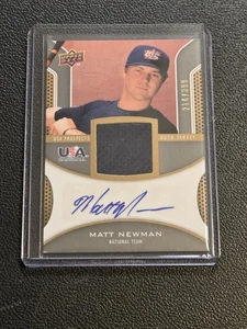 2009 Upper Deck Signature Stars Matt Newman USA Star Prospects Jersey Auto #/399 - Picture 1 of 2