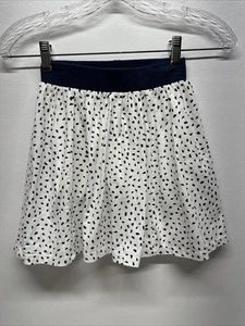 Tea Collection Flare Skort Skirt Built In Shorts Cotton Dots White New Girls 6 - Picture 1 of 7