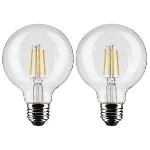 2Pk - Satco 6w G25 Globe Filament LED 3000K Medium Base Dimmable - 60w equiv - Picture 1 of 4