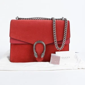 Gucci Schultertasche groß rot Wildleder Dionysos Kette 403348 26790055 - Bild 1 von 16