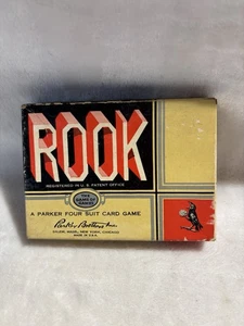 Vintage 1936 Turm Kartenspiel von Parker Brothers komplett mit Anleitung Familienspaß - Bild 1 von 2