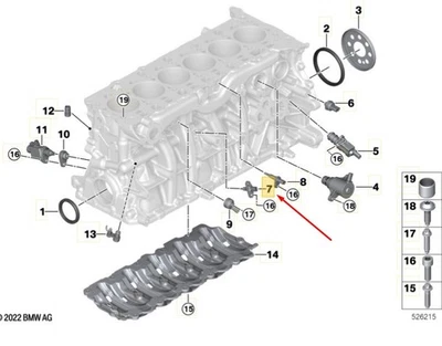 BMW X5 G05 Öltemperatursensor 12619452254 NEU ORIGINAL - Image 1 of 2