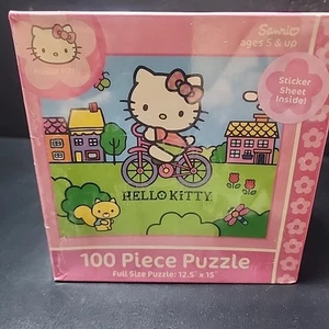 Hello Kitty Ballerina 100 Piece Jigsaw Puzzle 2005 Sticker Sheet New Sealed - Picture 1 of 5