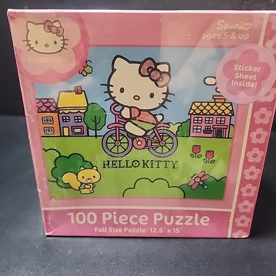 Hello Kitty Ballerina 100 Piece Jigsaw Puzzle 2005 Sticker Sheet New Sealed - Image 1 of 4