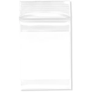 Plymor 1.5" x 2", 2 Mil with White-Block Zipper Reclosable Plastic Bags - Picture 1 of 3