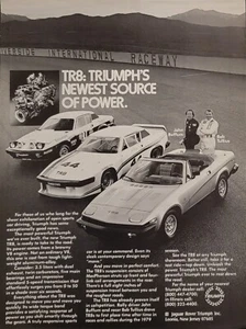 1979 Triumph TR8 Car Automobile print Ad Bob Tullius John Buffum TR8 Race Car - Picture 1 of 1