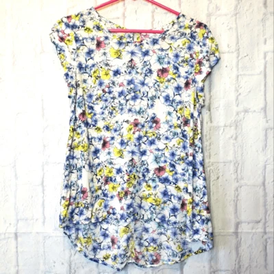 KENAR Cap Sleeve Floral Lightweight Blouse - Image 1 of 4