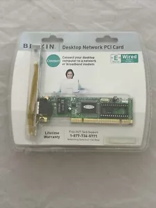 Belkin F5D5000v PCI Desktop Network Card 10/100 Ethernet Wired Adapter – NEW - Picture 1 of 6