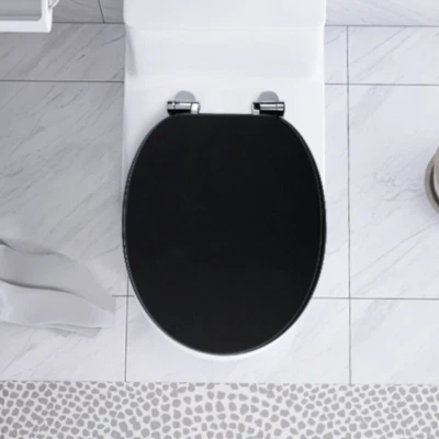 SAINOS klodeckel Schwarz WC Sitz Klodeckel Toilettensitz Toilettendeckel MDF Soft Close