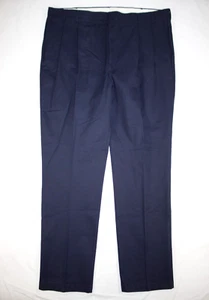 New Red Kap Pleated Twill Work Pants Straight Leg PT38NVC Navy Blue Men's 48 - Picture 1 of 8