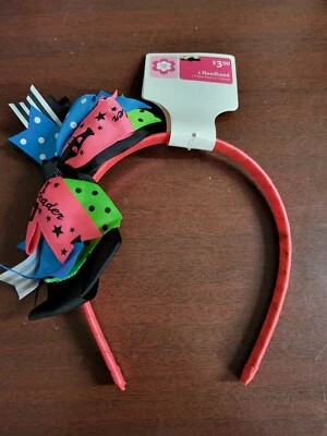 Banda para la cabeza de pelo de porristas de 3 unidades con lazos nueva en paquete Foto 1 de 3