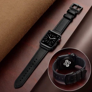 Genuine Leather Apple Watch Band Strap for iWatch Series 11 10 9 Ultra 42mm 46mm - Picture 1 of 21