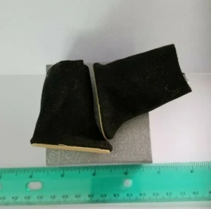 Vintage Black suede feel Doll slip-on Boots Fits P-90 Toni! ~OSS 1-7/8 x 7/8 #52 - Picture 1 of 1