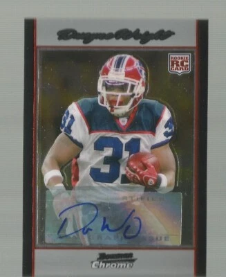 2007 Bowman Chrome BOX TOPPER Uncirculated AUTO SP RC #99 Dwayne Wright 05/10 - Image 1 of 2