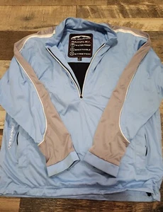 Sun Mountain Jacke hellblau Rainflex 1/4 Viertel Reißverschluss Golf Wasser Herren Medium - Bild 1 von 3