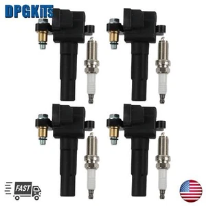 4 Ignition Coils+ 4 Iridium Spark Plugs For 2011-18 Subaru WRX Forester UF665 - Picture 1 of 13