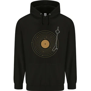 Vinyl Record Galaxy Music Record Turntable Childrens Kids Hoodie - Picture 1 of 3