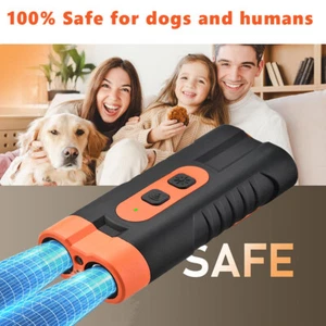 Ultrasonic Anti Dog Barking Repeller Trainer LED Light Gentle Chaser Sonics Stop - Picture 1 of 18