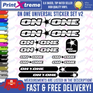  ON ONE BIKES Vinyl Decals, Stickers, MOUNTIAN BIKE Cycling Bmx, HIGH QUALITY v2 - Picture 1 of 7