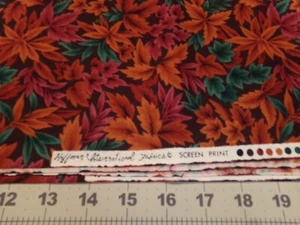 22" X 44" VINTAGE AUTUMN LEAVES VERY COLORFUL by HOFFMAN # 5250 - Picture 1 of 2