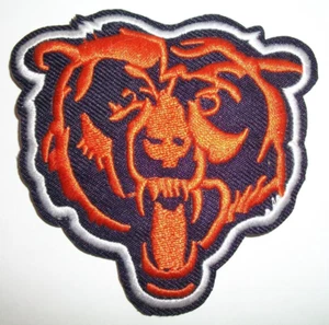 Chicago Bears Kopf bestickt PATCH ~ 3 1/8" x 3 1/8" ~ aufbügeln oder aufnähen ~ NFL - Bild 1 von 1