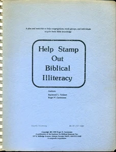 HELP STAMP OUT BIBLICAL ILLITERACY BY RAYMOND TICKNOR & ROGER CARSTENSEN COND:VG - Picture 1 of 2