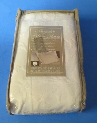 De colección Nuevo en Paquete Majestic Matelasse Lamont Ltd Portugal 100% algodón almohada farsa blanca rj Foto 1 de 4