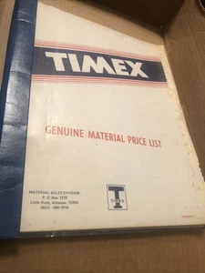 1980 TIMEX Genuine Material Price List Manual RARE!! - Picture 1 of 4